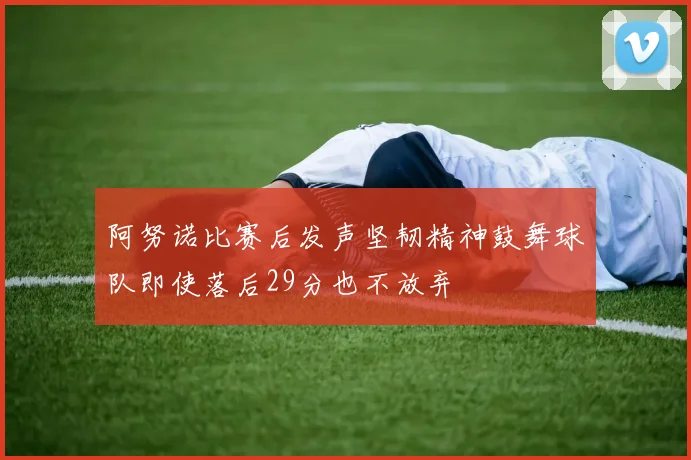阿努诺比赛后发声坚韧精神鼓舞球队即使落后29分也不放弃