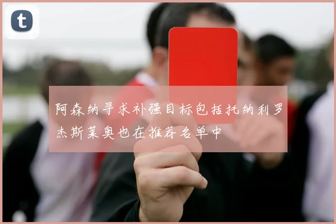 阿森纳寻求补强目标包括托纳利罗杰斯莱奥也在推荐名单中